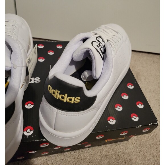 Adidas Advantage x Pokemon Cloud White Men's 10.5 Pikachu Lightning NWT and Box - Picture 8 of 16